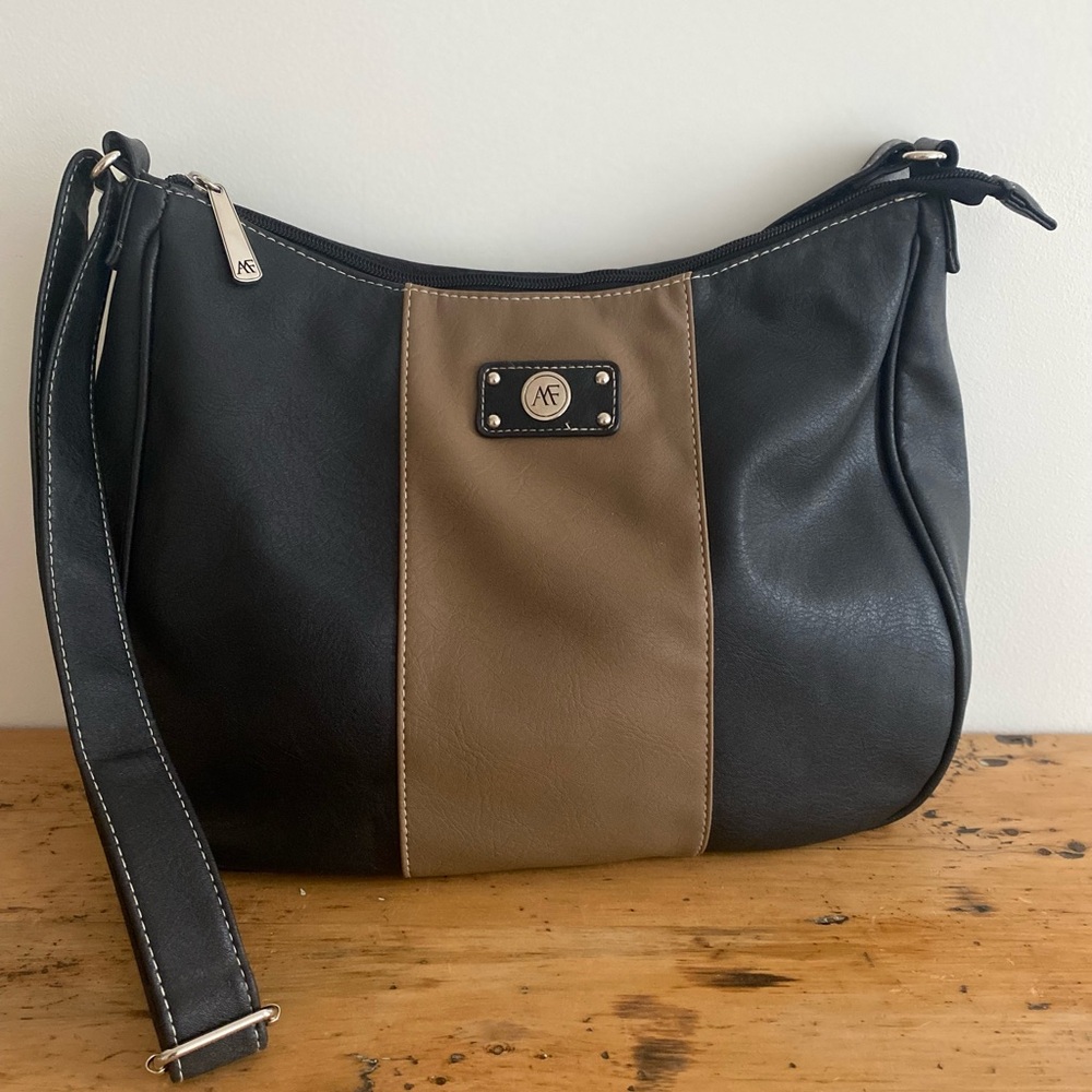 Anna Martina Franco Stylish Black and Brown Women's Bag